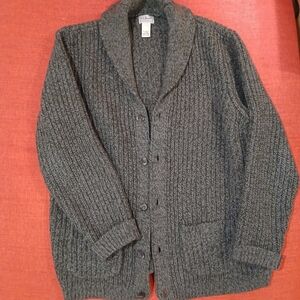 L.L. Bean Olive Men's Cardigan Sweater